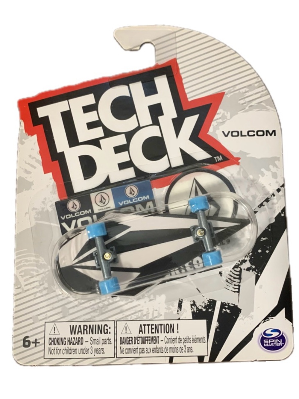 Volcom Tech Deck Fingerboard in Black, White & Blue RARE